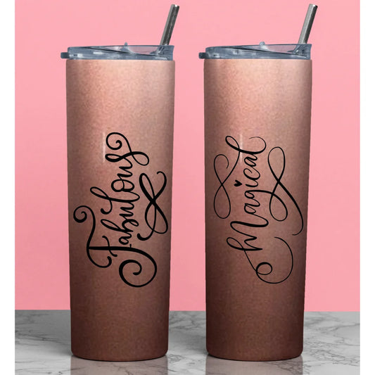 20oz Rose Gold Stainless Skinny Tumbler - Sublimation Blank - Everything Unique Creations