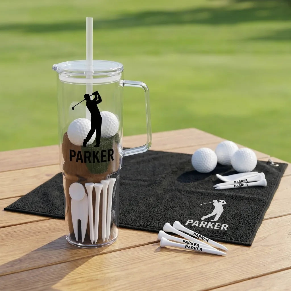 Bunker Golf Gift Set - Towel, Mug & Golf Accessories - Everything Unique Creations