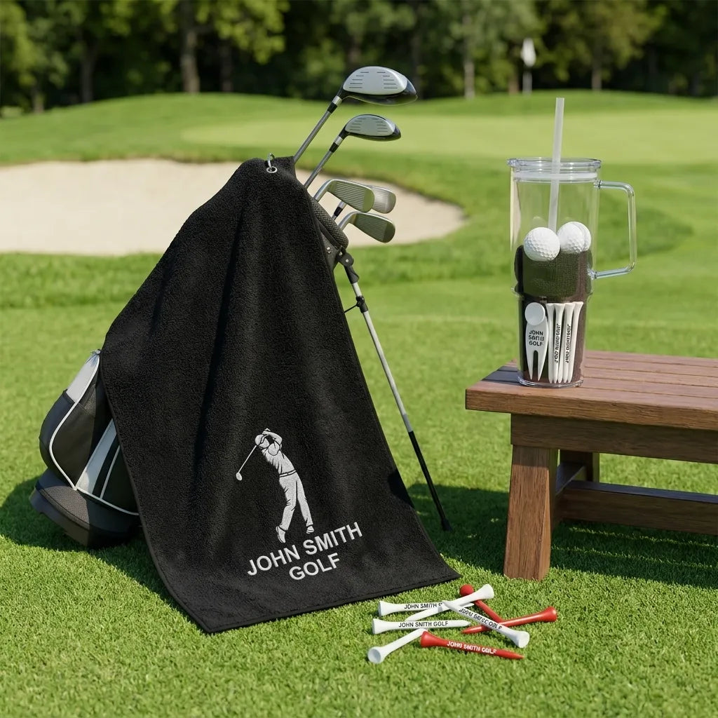Bunker Golf Gift Set - Towel, Mug & Golf Accessories - Everything Unique Creations
