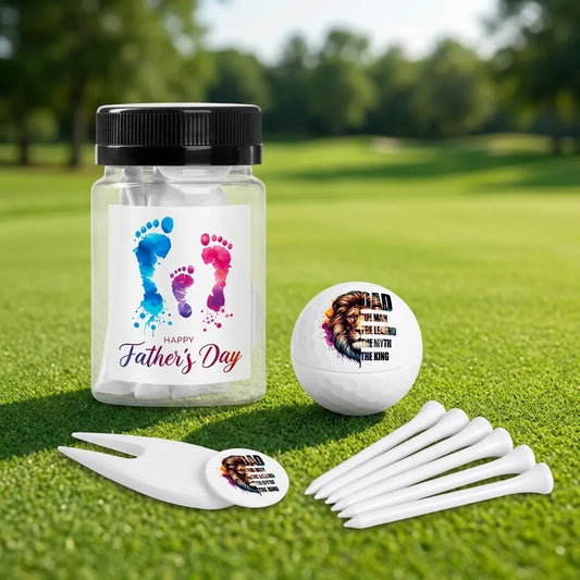 Golf Gift Set with SPF Lip Balm - Tees, Divot Tool & Jar - Everything Unique Creations