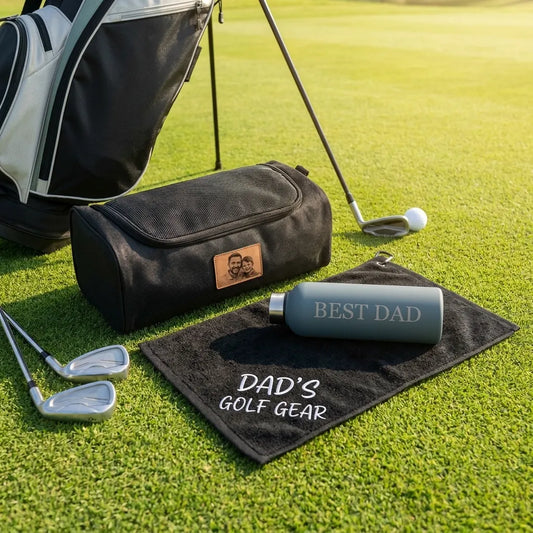 Play Ready Golf Gift Set - Shoe Bag, Towel & Water Bottle - Everything Unique Creations