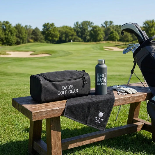 Play Ready Golf Gift Set - Shoe Bag, Towel & Water Bottle - Everything Unique Creations