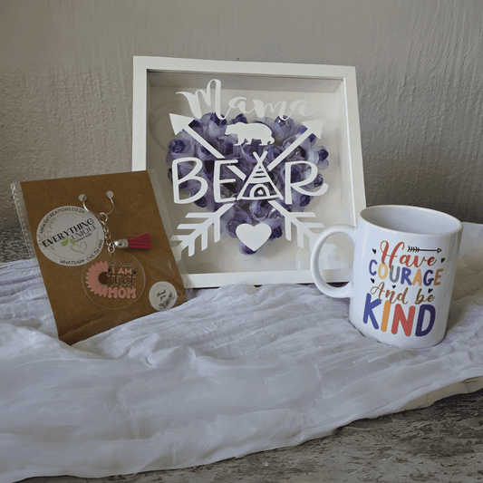Mother's Day Shadow Box, Mug & Keyring Gift Set - Design 10 - Everything Unique Creations