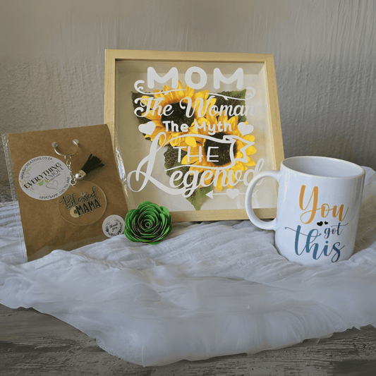 Mother's Day Shadow Box, Mug & Keyring Gift Set - Design 12 - Everything Unique Creations