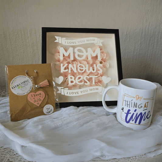 Mother's Day Shadow Box, Mug & Keyring Gift Set - Design 13 - Everything Unique Creations