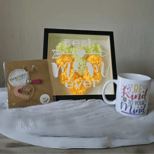 Mother's Day Shadow Box, Mug & Keyring Gift Set - Design 2 - Everything Unique Creations