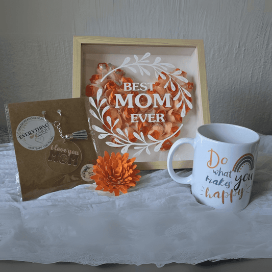 Mother's Day Shadow Box, Mug & Keyring Gift Set - Design 6 - Everything Unique Creations