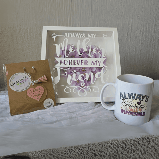 Mother's Day Shadow Box, Mug & Keyring Gift Set - Design 7 - Everything Unique Creations