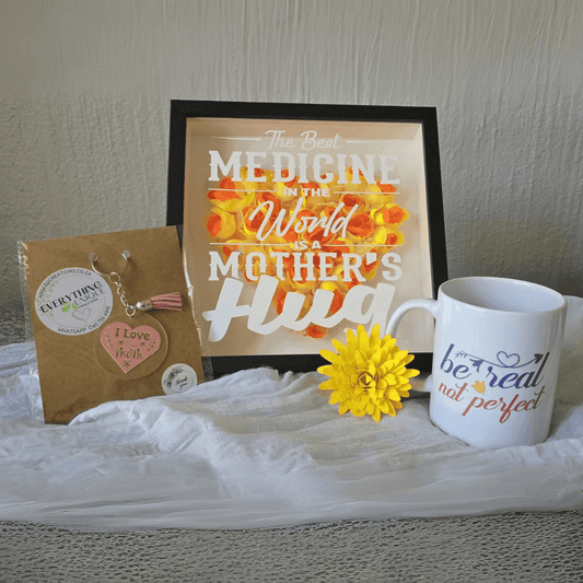 Mother's Day Shadow Box, Mug & Keyring Gift Set - Design 9 - Everything Unique Creations