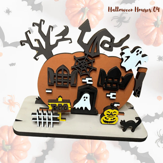 Handcrafted Halloween Miniature House - Spooky Decor - Everything Unique Creations