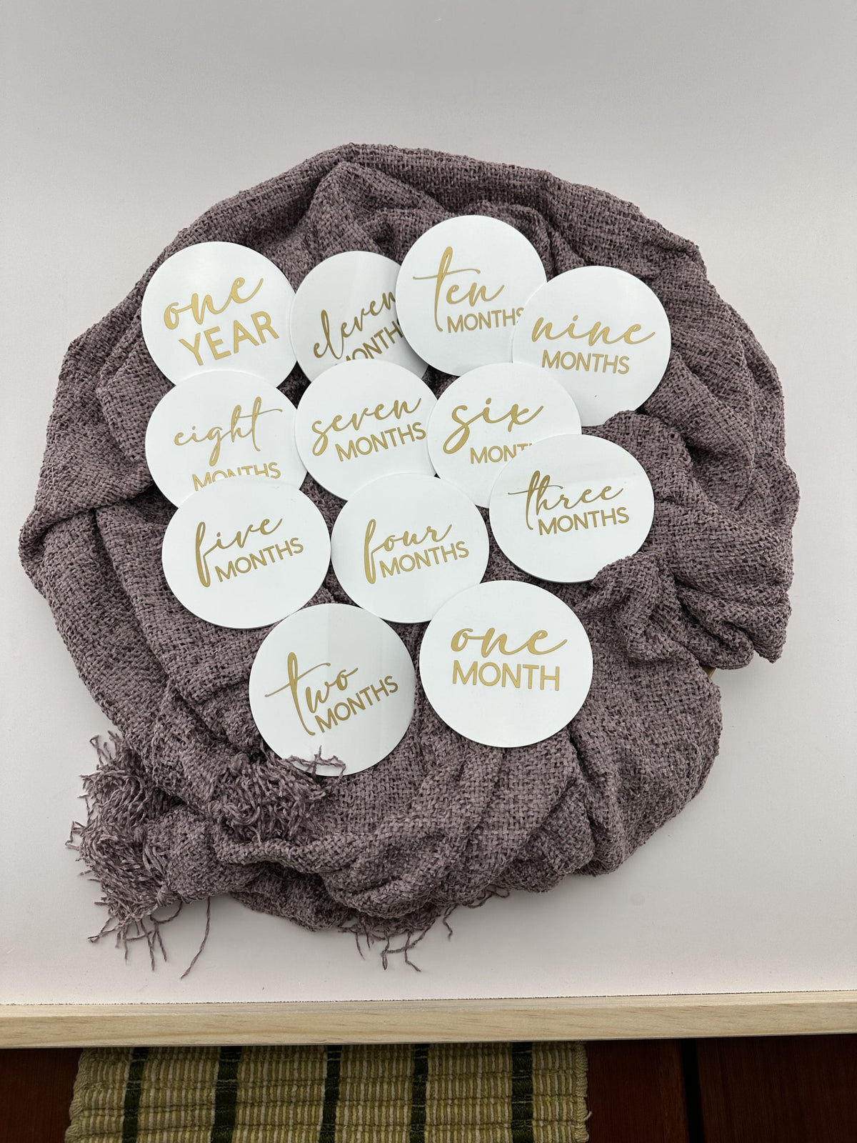 Baby Milestone Acrylic Disc Set - Keepsake | 32 Colours - Everything Unique Creations