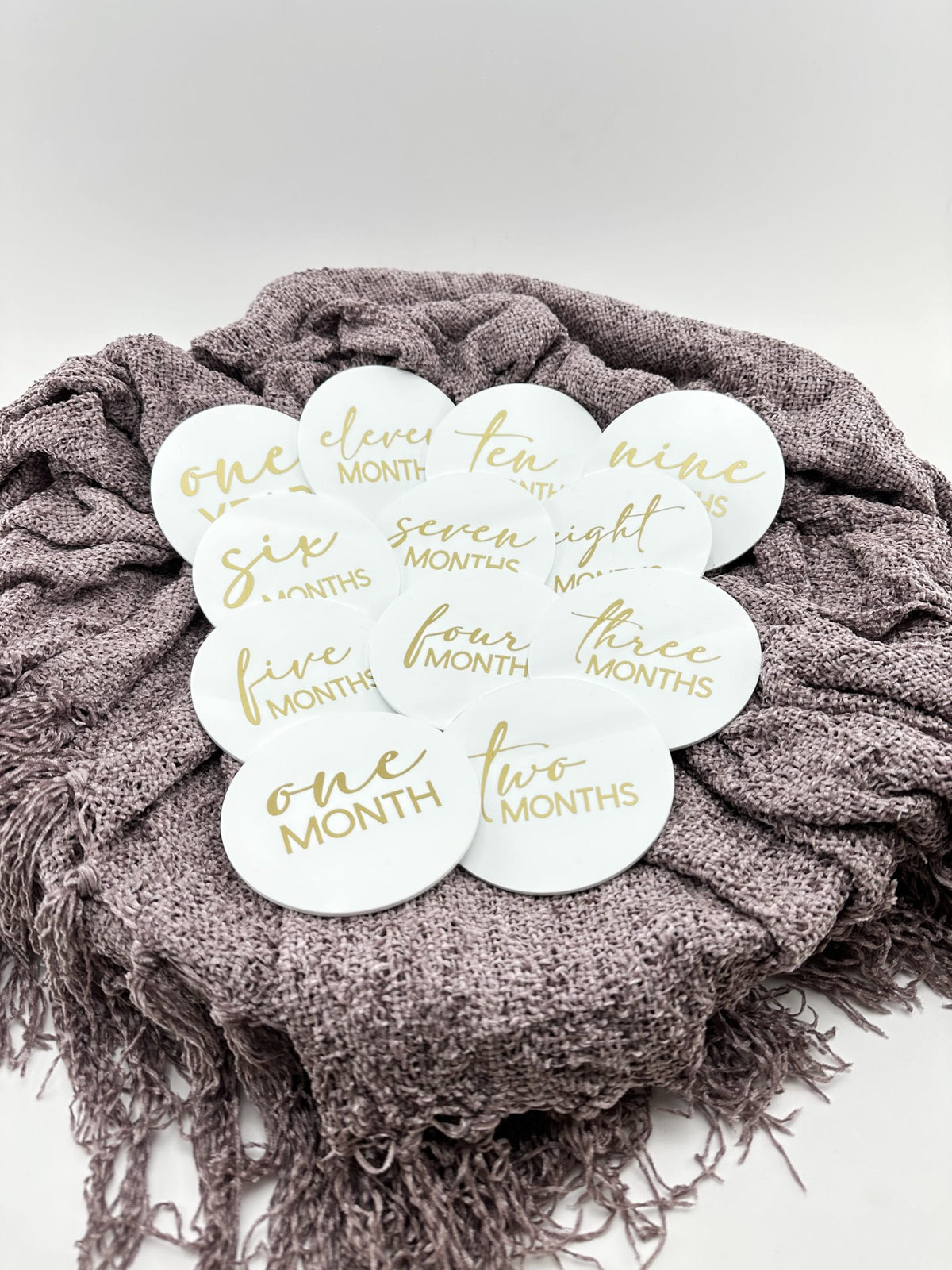 Baby Milestone Acrylic Disc Set - Keepsake | 32 Colours - Everything Unique Creations
