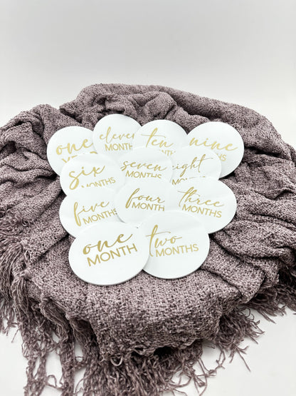 Baby Milestone Acrylic Disc Set - Keepsake | 32 Colours - Everything Unique Creations