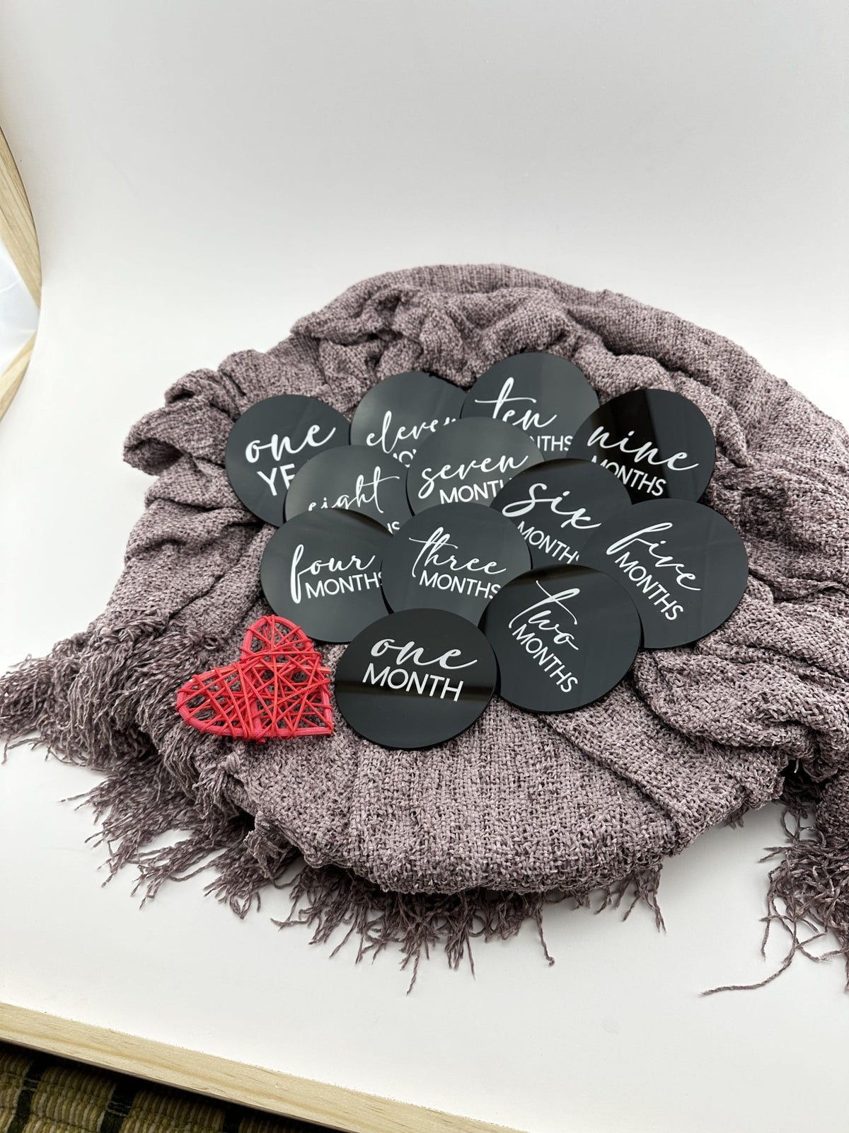 Baby Milestone Acrylic Disc Set - Keepsake | 32 Colours - Everything Unique Creations