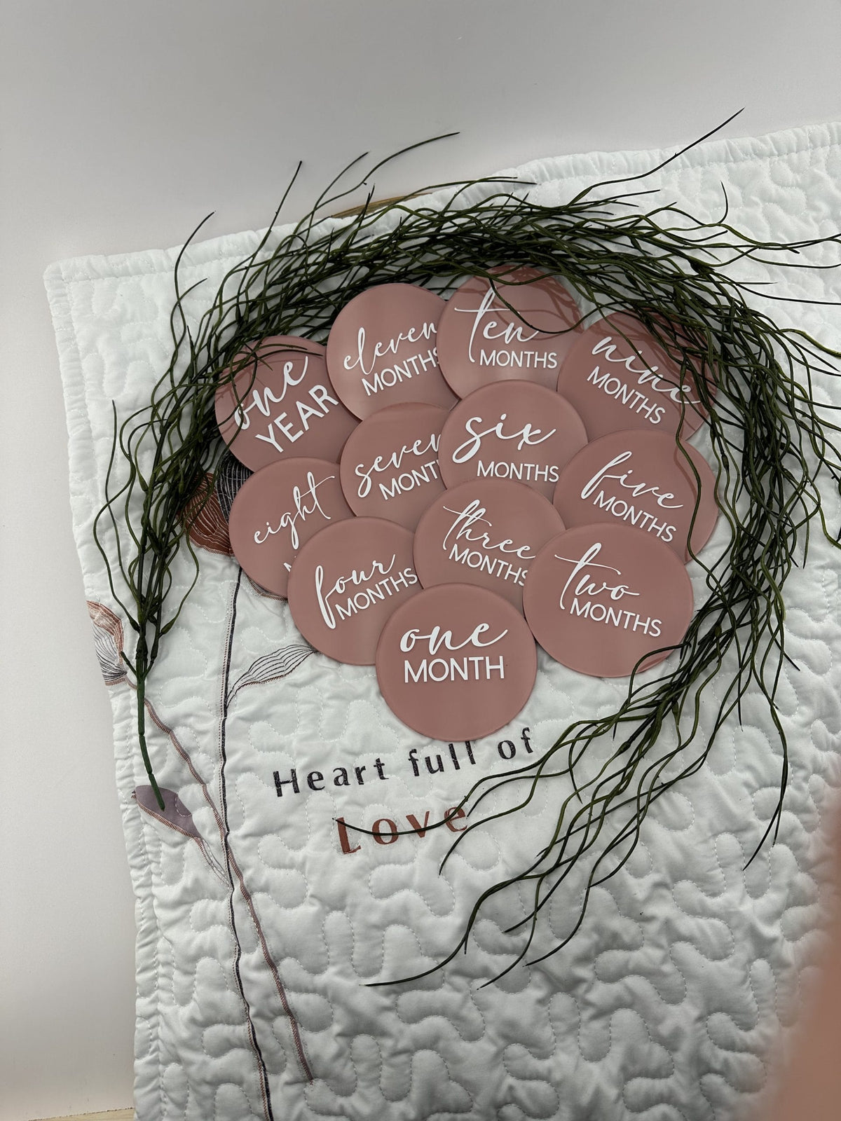 Baby Milestone Acrylic Disc Set - Keepsake | 32 Colours - Everything Unique Creations