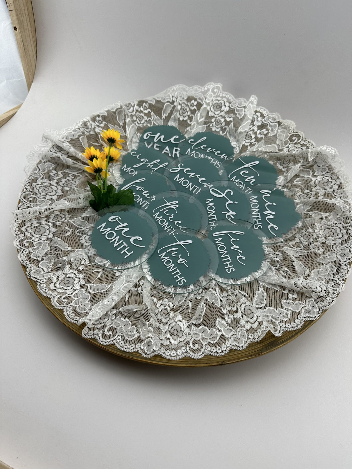 Baby Milestone Acrylic Disc Set - Keepsake | 32 Colours - Everything Unique Creations