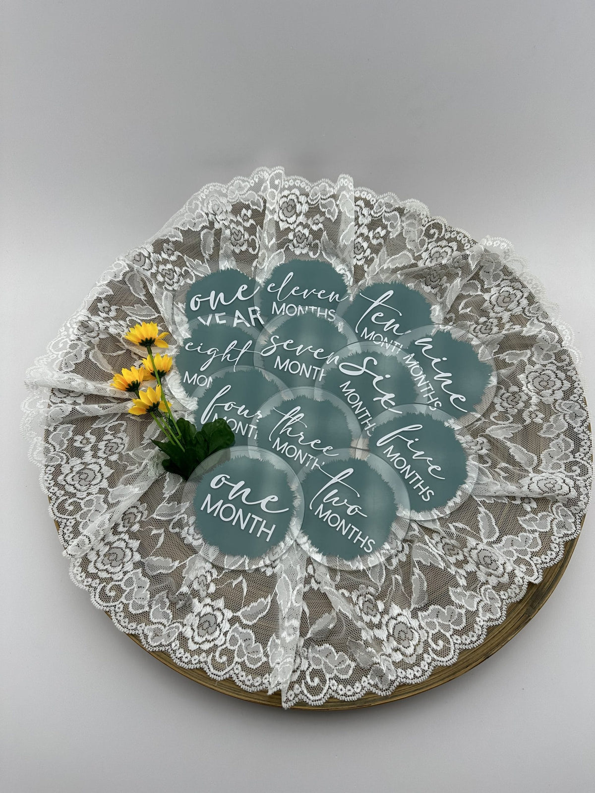 Baby Milestone Acrylic Disc Set - Keepsake | 32 Colours - Everything Unique Creations