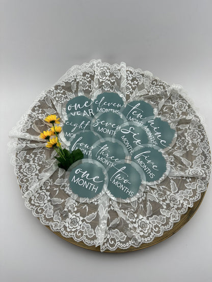 Baby Milestone Acrylic Disc Set - Keepsake | 32 Colours - Everything Unique Creations