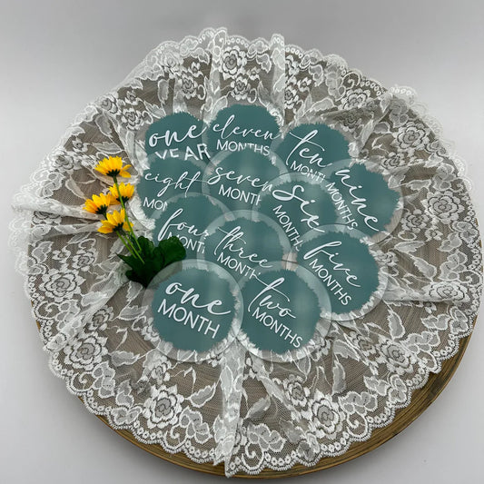 Baby Milestone Acrylic Disc Set - Keepsake | 32 Colours - Everything Unique Creations
