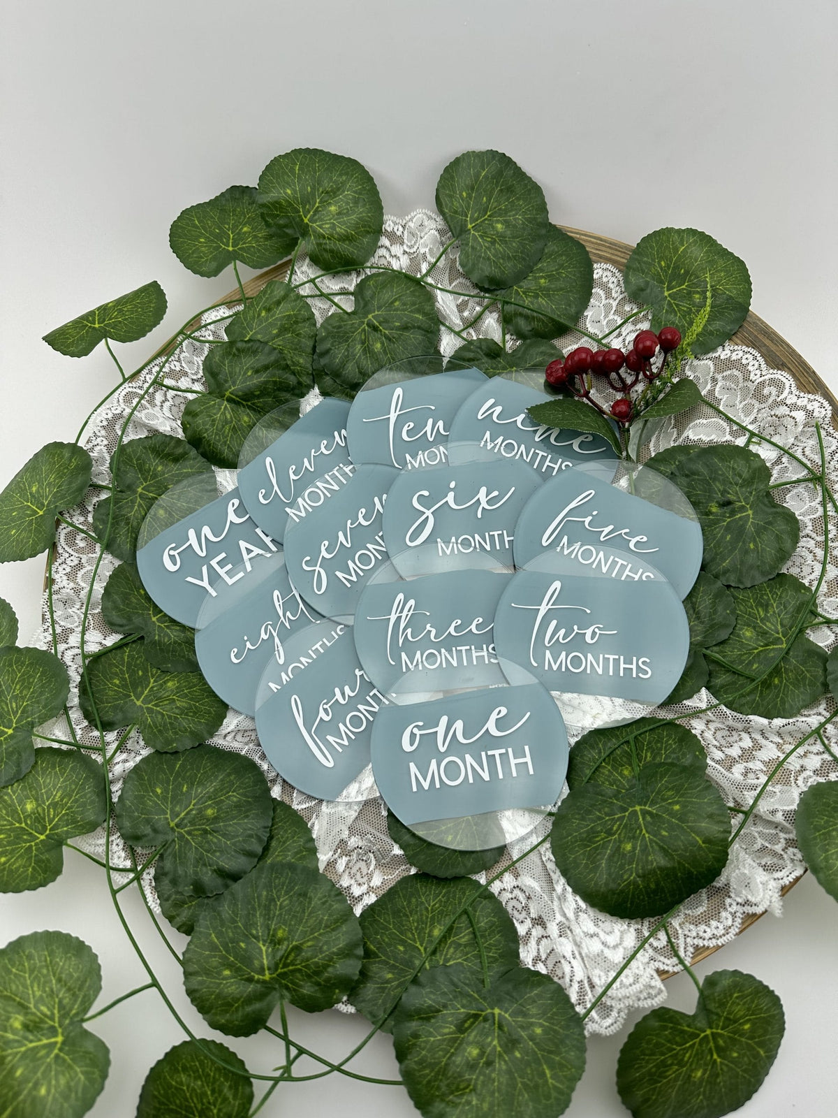 Baby Milestone Acrylic Disc Set - Keepsake | 32 Colours - Everything Unique Creations