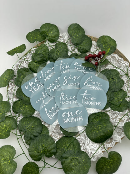 Baby Milestone Acrylic Disc Set - Keepsake | 32 Colours - Everything Unique Creations
