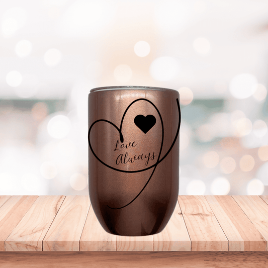 12oz Rose Gold Stainless Gin Tumbler - Sublimation Blank - Everything Unique Creations