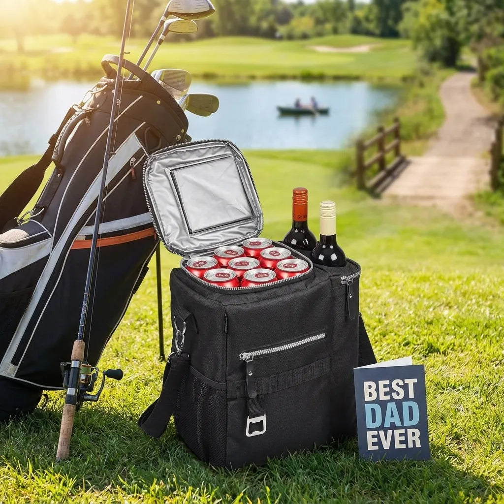 Wine & 16-Can Insulated Cooler Bag - Picnics & Outdoors - Everything Unique Creations