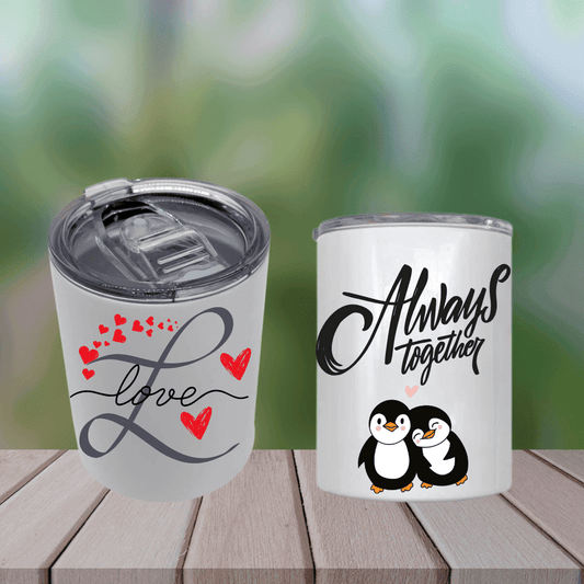12oz White Stainless Whiskey Tumbler - Sublimation Blank - Everything Unique Creations
