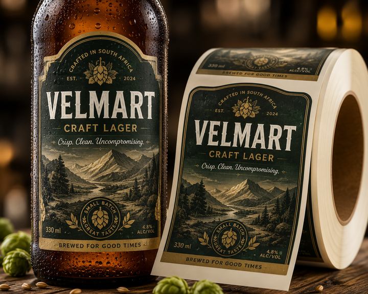 Textured Bottle Labels