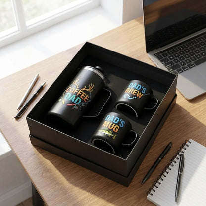 Alex Varga Coffee Plunger Gift Set - Plunger & 2 Mugs - Everything Unique Creations