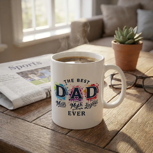 Best Dad Ever - 11oz Ceramic Mug | Father's Day Gift - Everything Unique Creations
