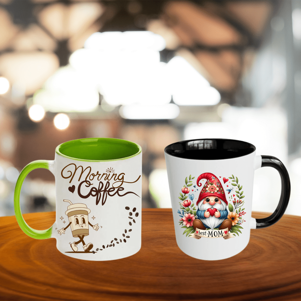 11oz Two-Tone Ceramic Mug - 11 Colours, Personalised - Everything Unique Creations