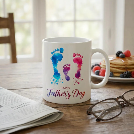Footprints - 11oz Ceramic Mug | Father's Day Gift - Everything Unique Creations