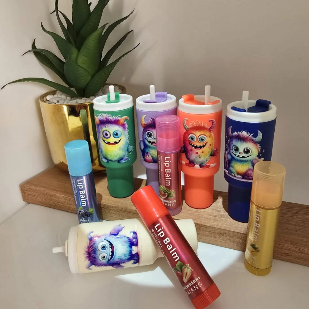 Mini Tumbler Keychain - Lip Balm or Pom-Pom Charm - Everything Unique Creations