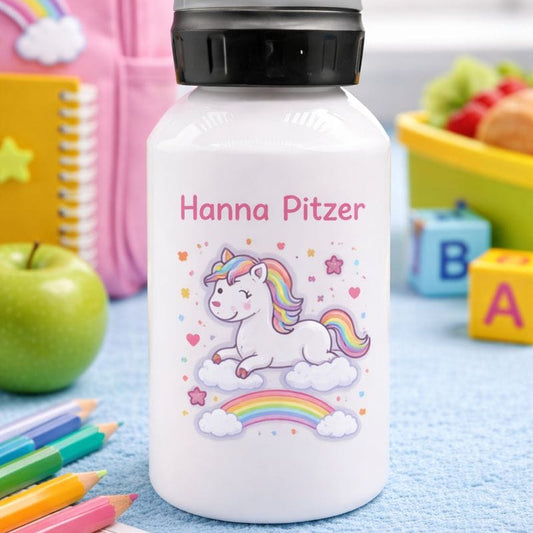 300ml Aluminium Kids Water Bottle - Personalised School Bottle - Everything Unique Creations
