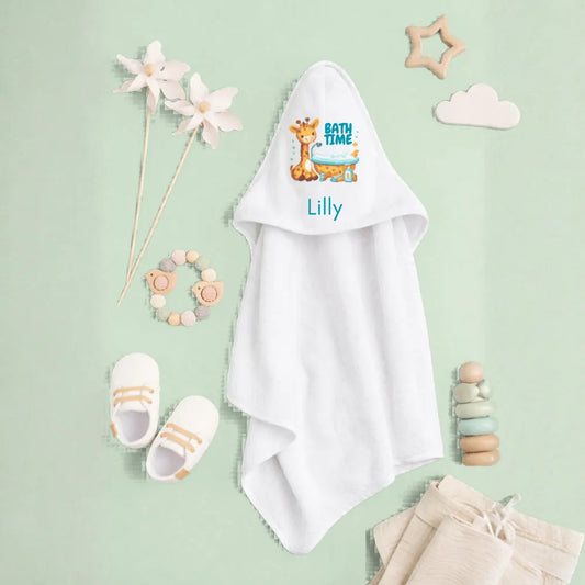 Personalised Baby Hooded Towel - Soft Newborn Gift - Everything Unique Creations