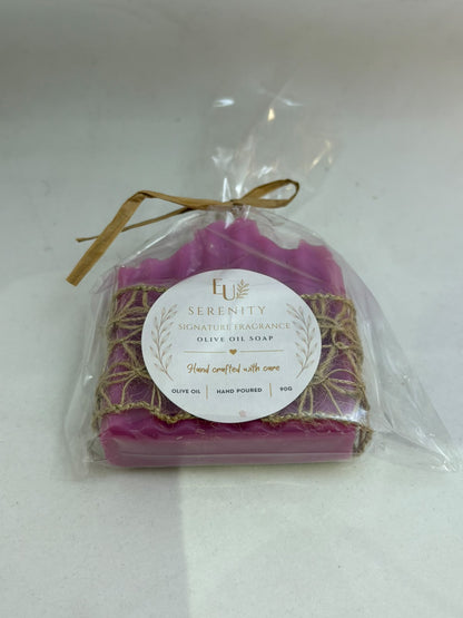 Signature Fragrance Olive Oil Soap side angle