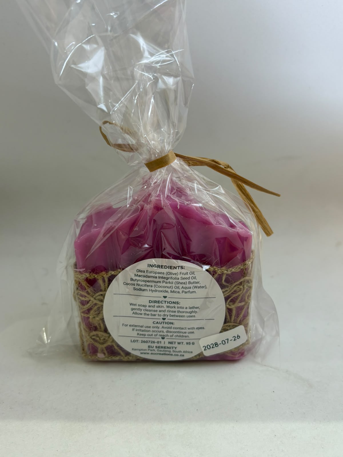 Signature Fragrance Olive Oil Soap ingredients and directions label