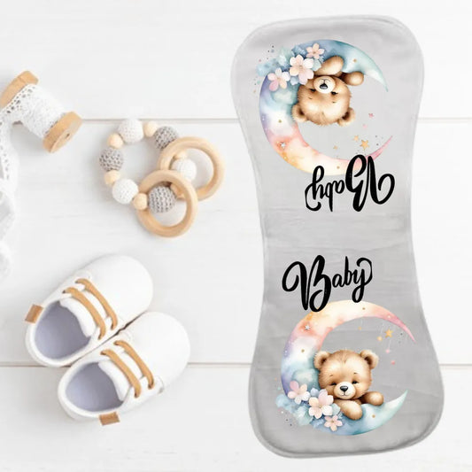 Personalised Baby Burp Cloth - Soft & Absorbent - Everything Unique Creations