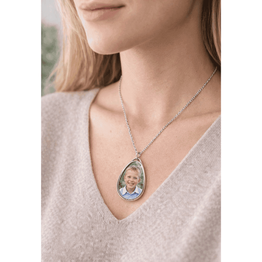Teardrop Sublimation Necklace - Personalised Pendant - Everything Unique Creations