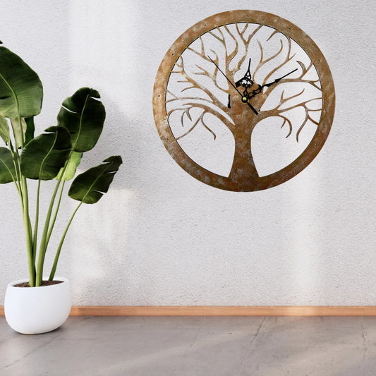 Tree of Life Wall Clock - Laser-Cut & Hand-Painted 30cm - Everything Unique Creations