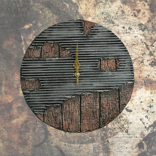 Rustic Grey & Copper Wall Clock - Industrial Handmade 35cm - Everything Unique Creations