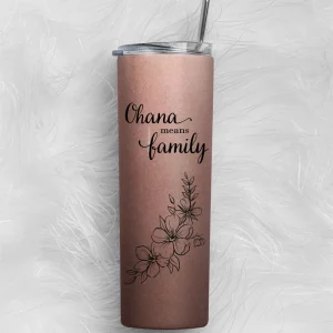 20oz Rose Gold Skinny Tumbler with clear lid and straw – sublimation blank