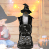 Handcrafted enchanted wizard lamp with glowing plasma orb – unique magical home decor piece.