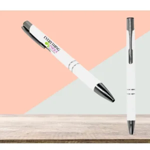 Oxford Ballpoint Pen White customizable with engraving or UV DTF sticker