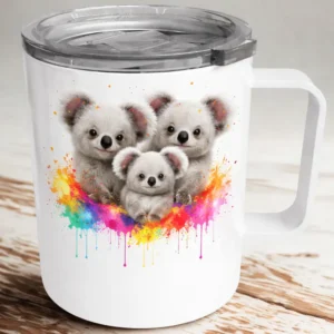 Personalised Stainless Steel Coffee Mug (12oz) – Custom Printed Gift