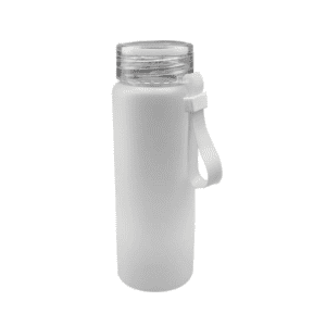500ml plain frosted glass sublimation bottle with clear matte finish, ideal for logos or artwork