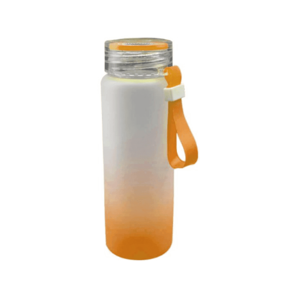 500ml frosted glass sublimation bottle in orange, heat-resistant matte glass for printing