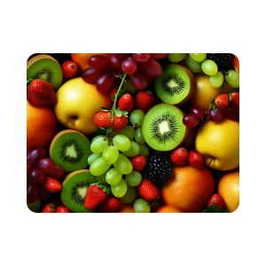 Sublimation place mat 40x30cm with colourful fruit mix design – kiwi, grapes, strawberries, oranges
