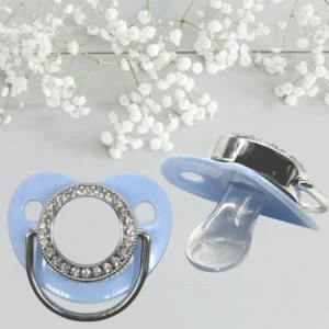 personalised sublimation dummies in silver, blue, and rose gold with crystal trim – Everything Unique Creations